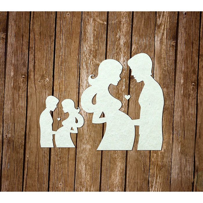 Набор чипбордов из 2 шт. &quot;Это временно&quot; толщ. 0,9х1,15 мм, 6,5х7,5 см и 3,5х4 см