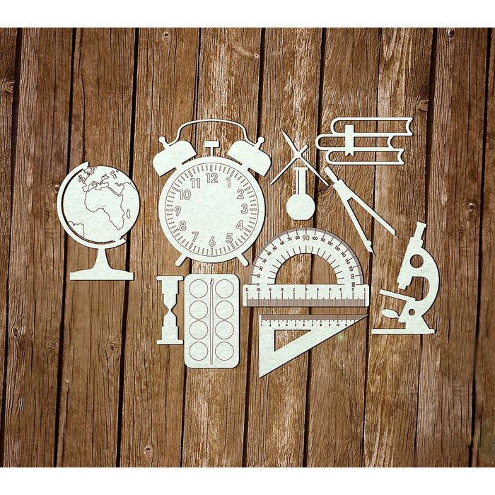 Набор чипбордов из 11 шт. "Школа-3" толщ.0,9х1,15 мм, от 1 до 5 см