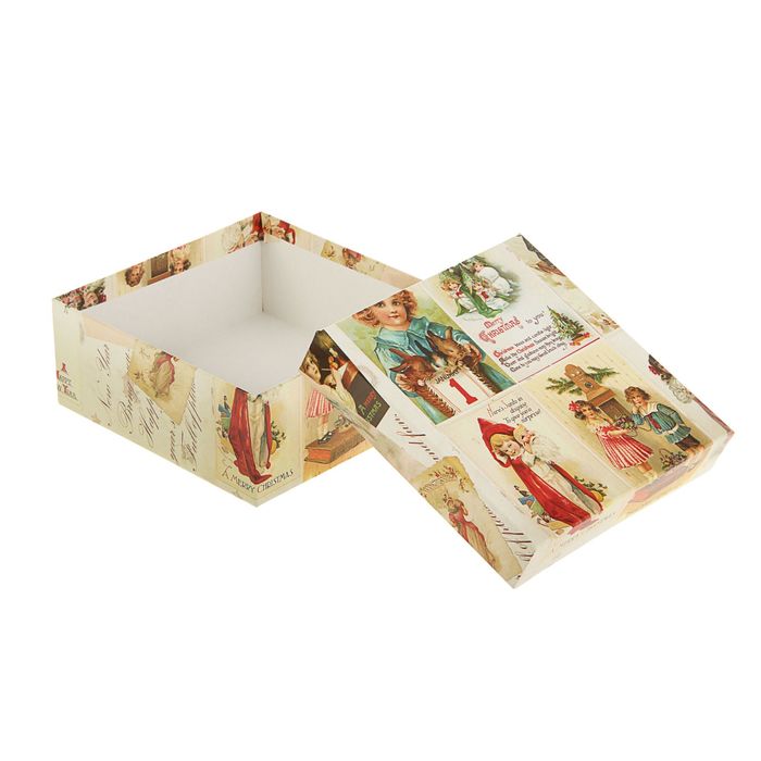 Набор коробок 3в1 "Рождественские открытки", 19 х 19 х 9,5 - 15,5 х 15,5 х 6,5 см