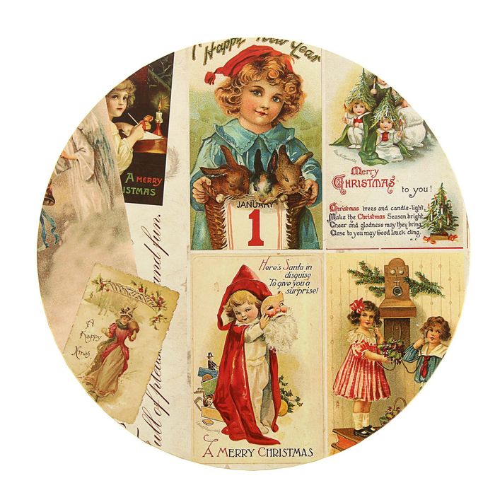 Набор коробок 4в1 "Рождественские открытки", 23 х 23 х 16 - 13,5 х 13,5 х 8 см