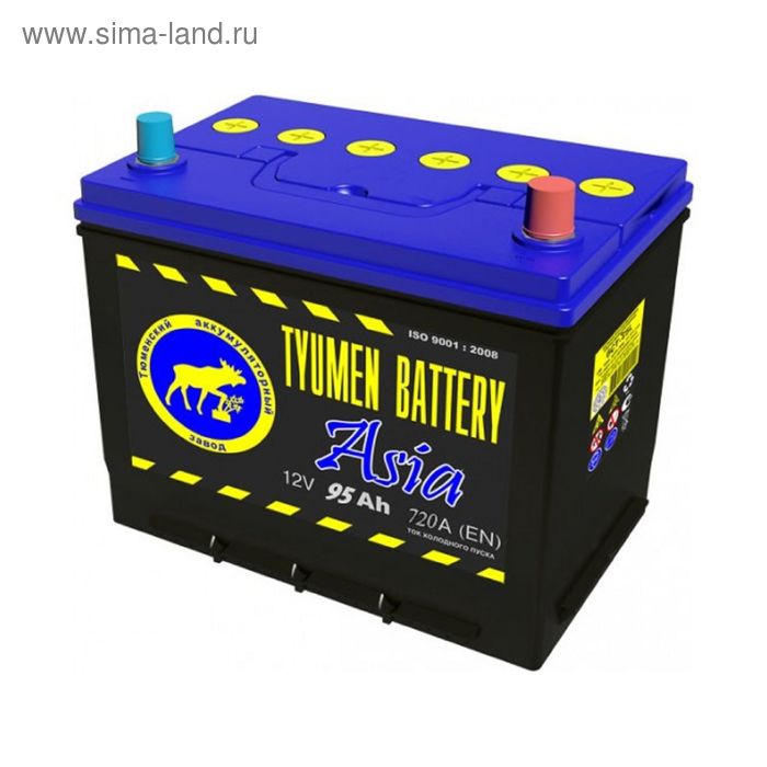 фото Аккумуляторная батарея тюмень 95 ач, обратная полярность 6ст-95l, азия tyumen battery