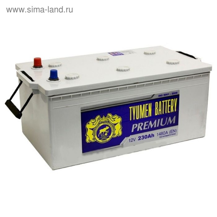 фото Аккумуляторная батарея тюмень 230 ач, обратная полярность 6ст-230l, premium tyumen battery