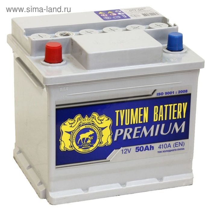 фото Аккумуляторная батарея тюмень 50 ач 6ст-50l premium tyumen battery