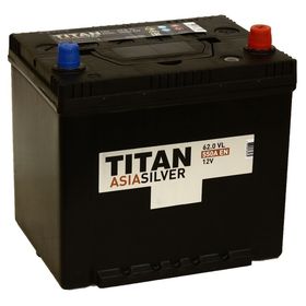 Аккумуляторная батарея Titan Asia Silver 62 Ач, обратная полярность, нижнее крепление от Сима-ленд