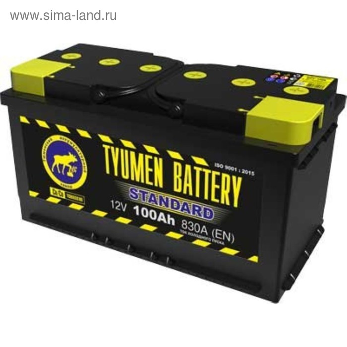 Аккумуляторная батарея Тюмень 100 Ач 6СТ-100L, Standard
