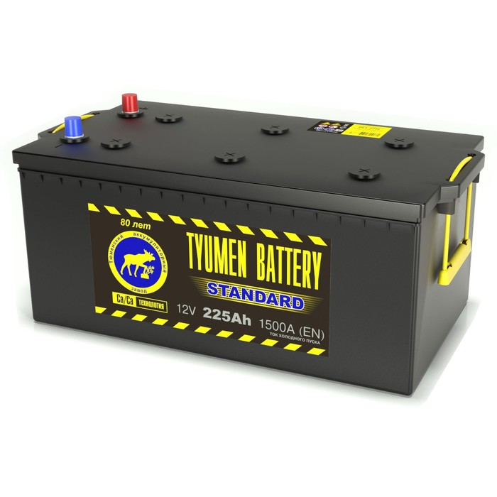 фото Аккумуляторная батарея тюмень 225 ач, обратная полярность 6ст-225l, standard tyumen battery