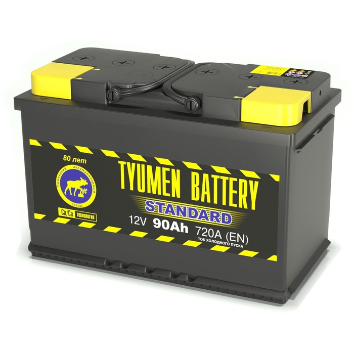 фото Аккумуляторная батарея тюмень 90 ач 6ст-90l, standard tyumen battery