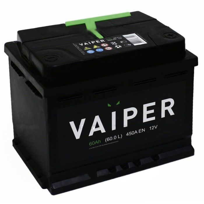 Аккумуляторная батарея Vaiper 60 Ач, обратная полярность 6СТ-60.0