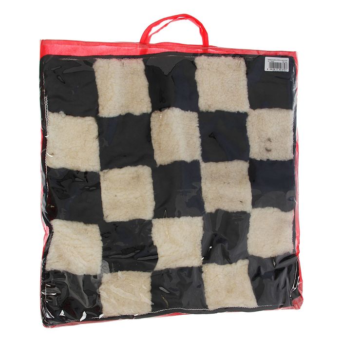 Накидка на сиденье, 48х48 см, шерсть 100%, МИКС