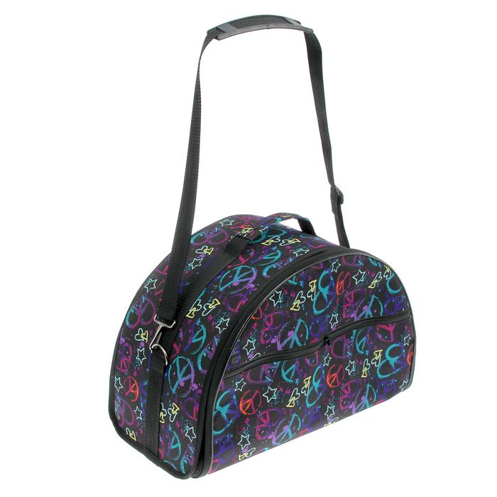 Сумка полукруглая, размер 1, 37 х 18 х 25 см, ткань ПВХ, микс цветов