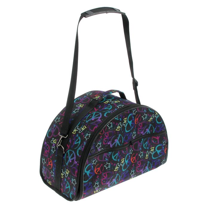 Сумка полукруглая, размер 2, 40 х 20 х 27 см, ткань ПВХ, микс цветов