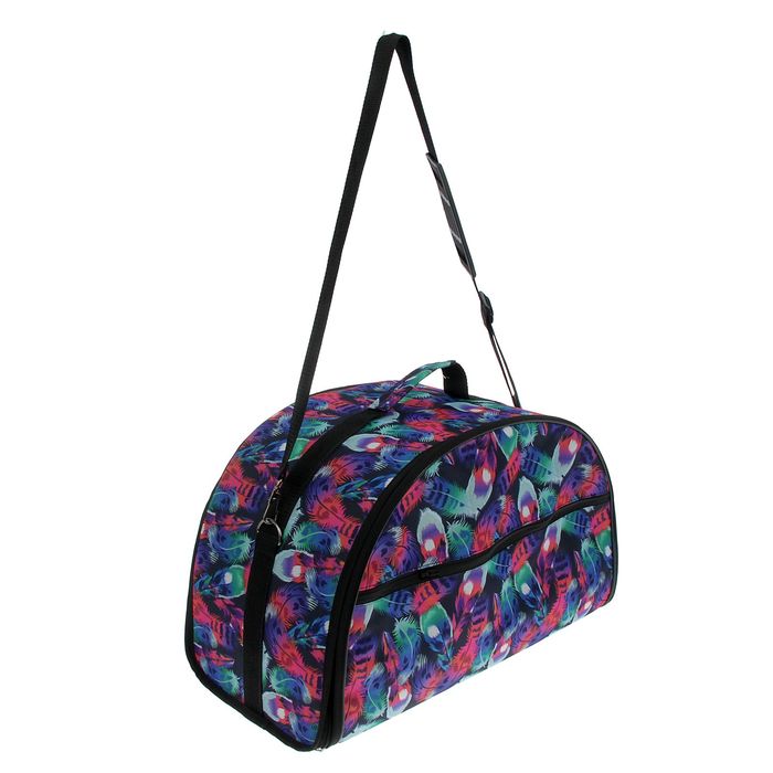 Сумка полукруглая, размер 3, 44 х 23 х 29 см, ткань ПВХ, микс цветов