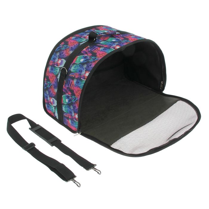 Сумка полукруглая, размер 3, 44 х 23 х 29 см, ткань ПВХ, микс цветов