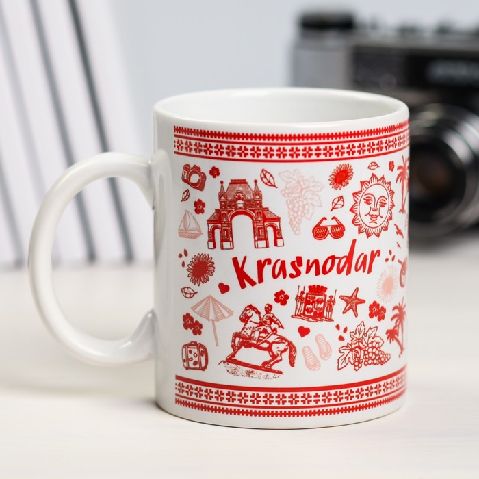 Кружка с сублимацией «Краснодар», вектор, 300 мл