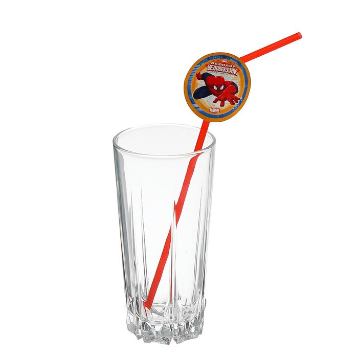 Трубочка для коктейля Marvel "Человек-Паук" (набор 6 шт)