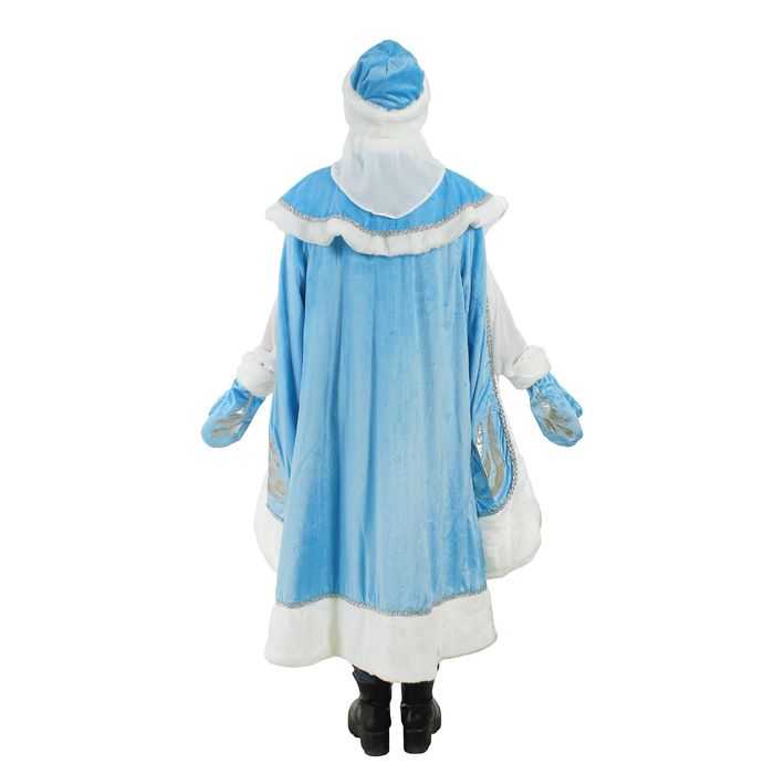 Карнавальный костюм "Снегурочка", боярская шуба, шапка, варежки, р-р 44-48, рост 170 см