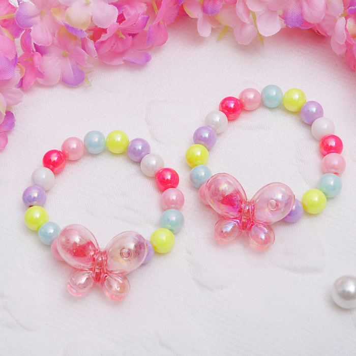 Браслет детский "Выбражулька" бабочка, цветной