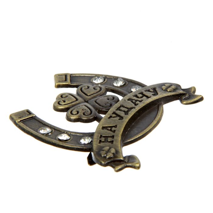 Декор металлический "На удачу", 4 х 4 см