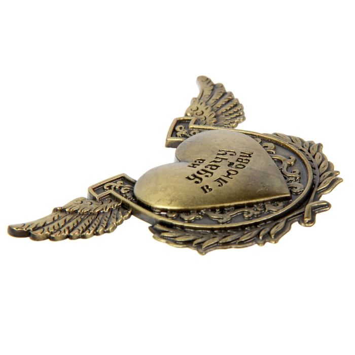 Декор металлический "На удачу в любви", 6 х 4 см