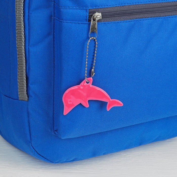 Светоотражающий элемент "Дельфин", 7*5,2см , цвет розовый