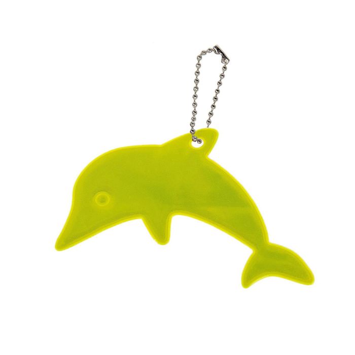 Светоотражающий элемент "Дельфин", 7*5,2см , цвет жёлтый