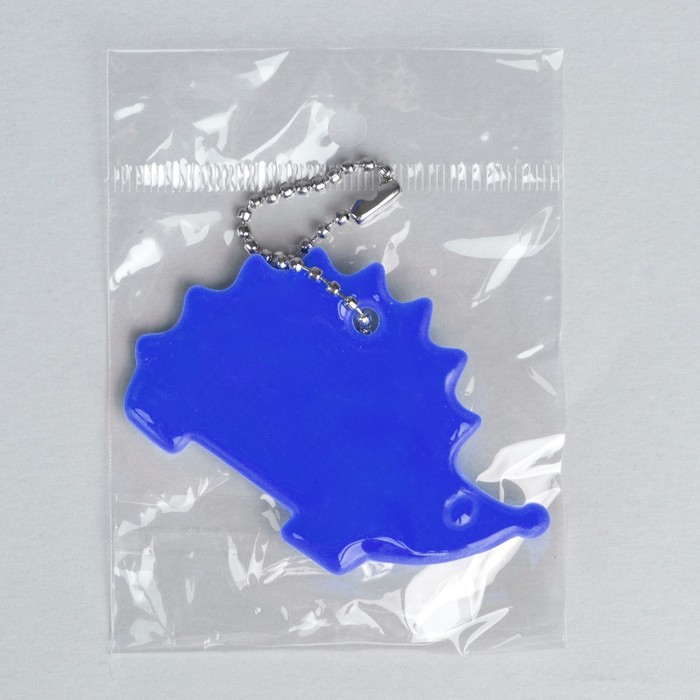 Светоотражающий элемент "Ёжик", 4*7см , цвет синий