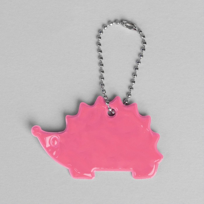 Светоотражающий элемент "Ёжик", 4*7см , цвет розовый