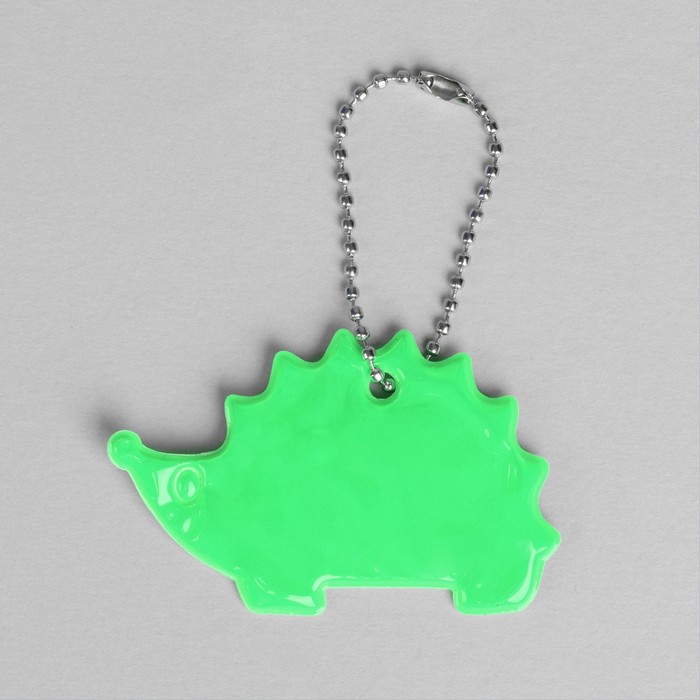 Светоотражающий элемент "Ёжик", 4*7см , цвет зелёный