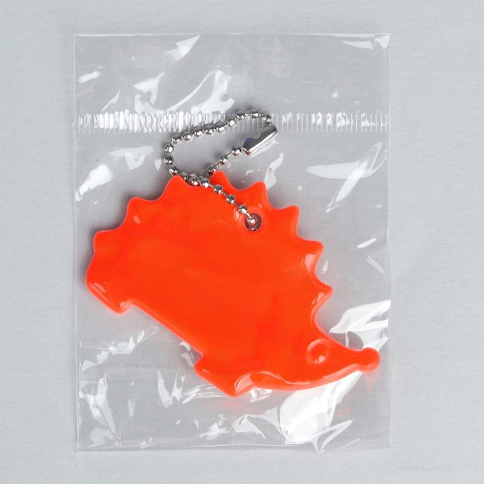 Светоотражающий элемент "Ёжик", 4*7см , цвет оранжевый