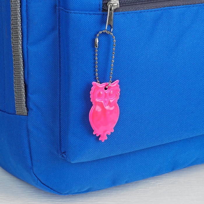 Светоотражающий элемент "Сова", 5*3см , цвет розовый