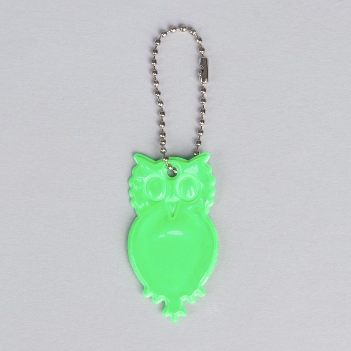 Светоотражающий элемент "Сова", 5*3см , цвет зелёный