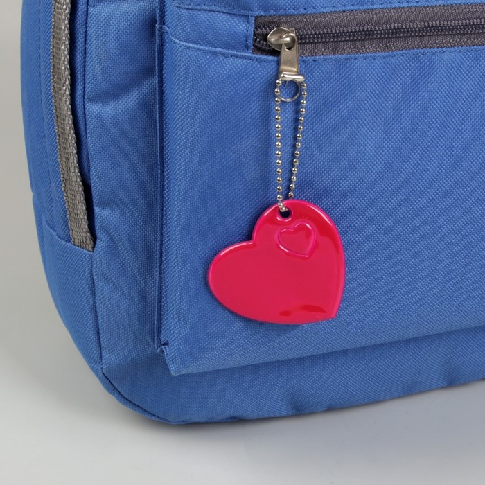 Светоотражающий элемент "Сердце", 5*5,5см , цвет розовый