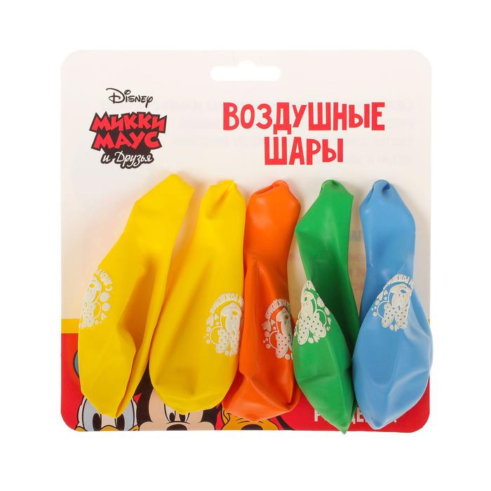 Шар воздушный "С Днем Рождения" Минни Маус (набор 5 шт) 12 дюйм МИКС