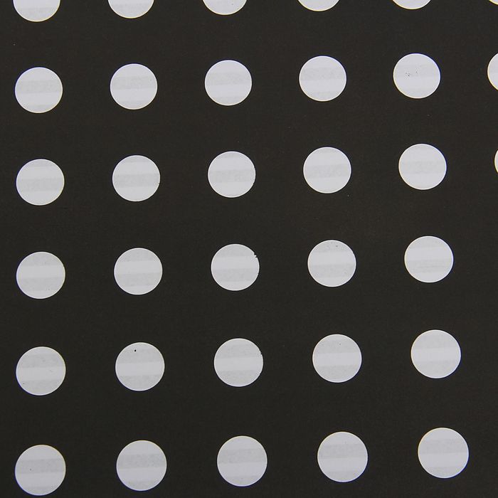 Бумага двухсторонняя "Горохи", чёрный, 80 г/м², 60 х 60 см