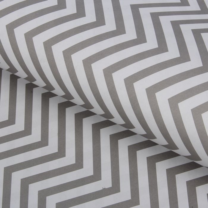 Бумага двухсторонняя "Зигзаги", серые, 80 г/м², 60 х 60 см