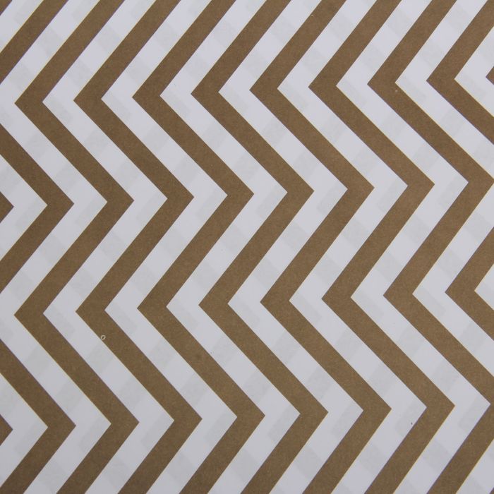 Бумага двухсторонняя "Коричневые зигзаги", 80 г/м², 60 х 60 см