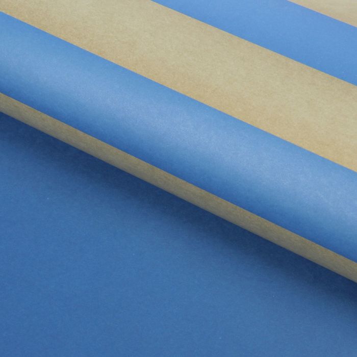 Бумага двухсторонняя "Полосы", синие, 120 г/м², 60 х 60 см