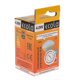 

Лампа светодиодная Ecola Light Reflector, R39, 4 Вт, E14, 4200 K, дневной белый