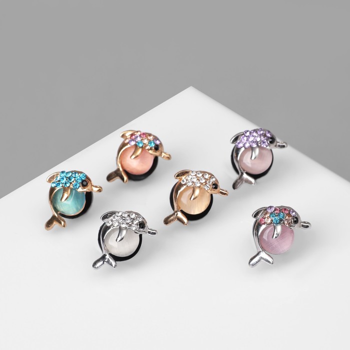 Значок "Ассорти" дельфин, цвет МИКС