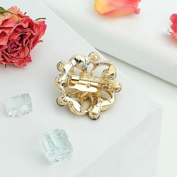 Брошь "Ассорти" цветы изгиб, цвет МИКС