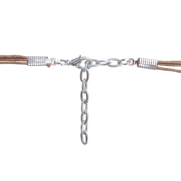 Бусы "Лава", шар, цвет зелёно-коричневый