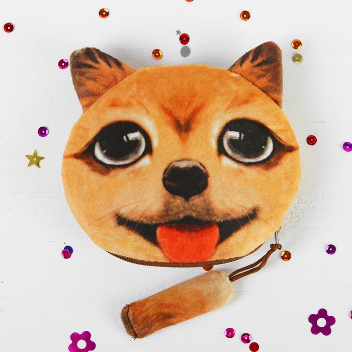 Мягкий кошелёк "Пёсик", на застёжке хвостик