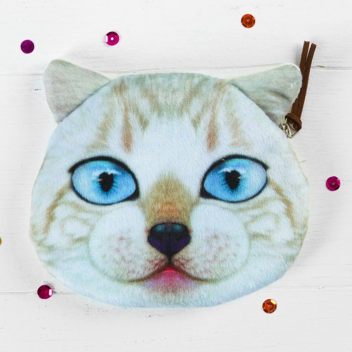 Мягкий кошелёк "Голубоглазая киса"