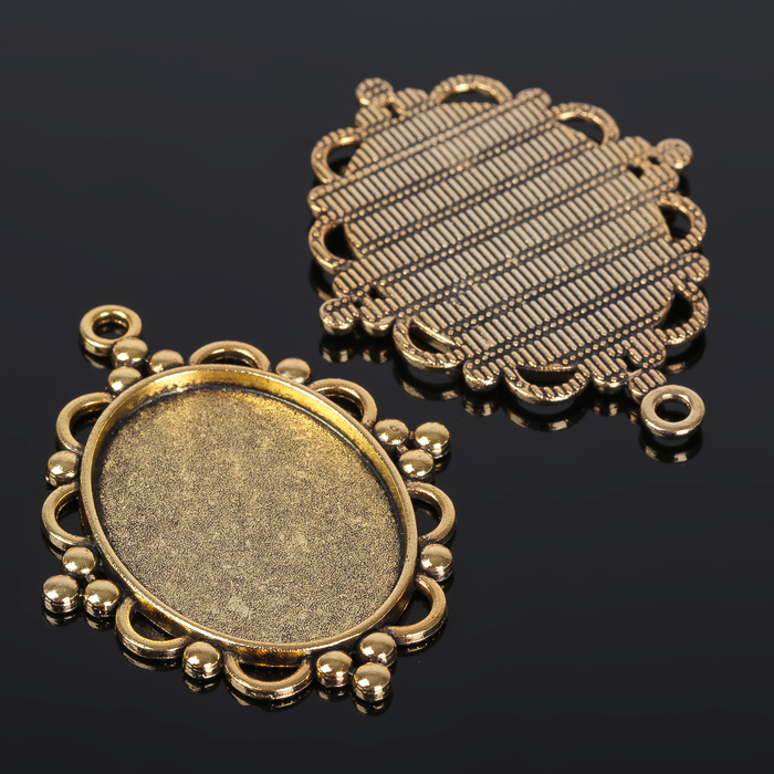 Рамка с сеттингом (набор 4шт), площадка 30-40мм, JC-640, цвет черненое золото