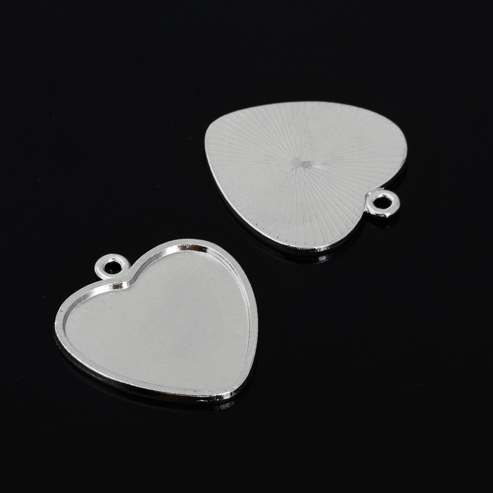 Рамка с сеттингом (набор 4шт) площадка 21*23мм, JC-705, цвет серебро