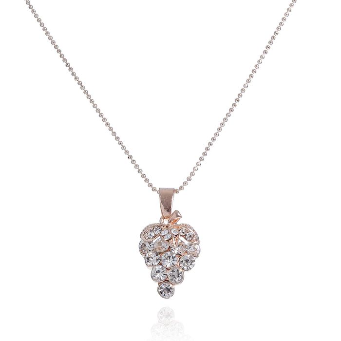 Кулон "Виноград", цвет белый в золоте, 45см