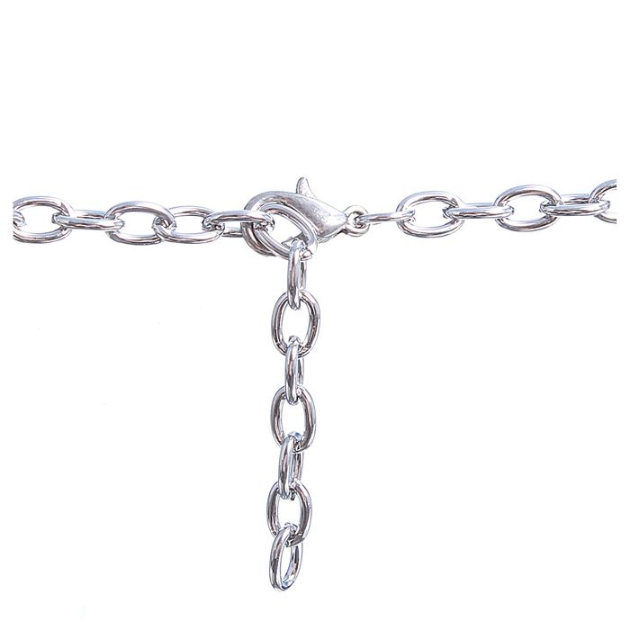 Набор 2 предмета: серьги, колье "Лоза жемчуга", цвет белый в серебре