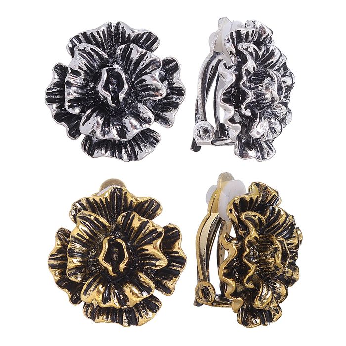 Клипсы "Цветок" астра, цвет МИКС