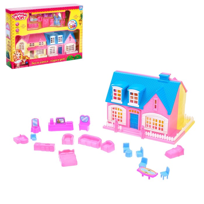 Дом для кукол "Создай уют", складной, с мебелью и аксессуарами
