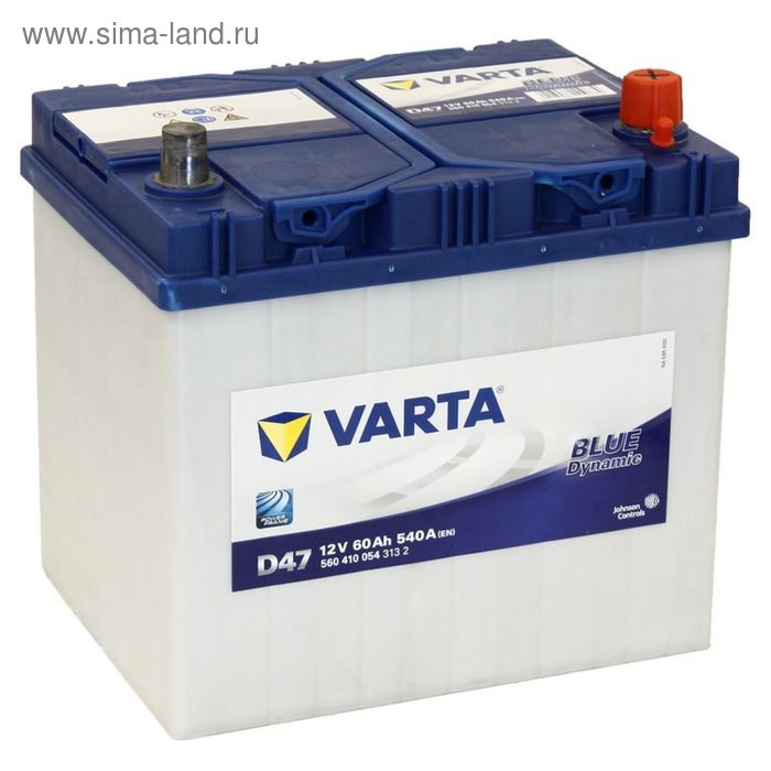 Аккумуляторная батарея Varta 60 Ач, обратная полярность Blue Dynamic 560 410 054 аккумуляторная батарея varta promotive efb 240 ач 740 500 120 обратная полярность